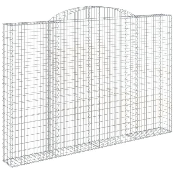 vidaXL Coșuri gabion arcuite, 5 buc. 300x30x200/220 cm fier galvanizat
