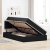 vidaXL Pat cu storage cu saltea Negru 120 x 190 cm Catifea