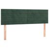 vidaXL Pat box spring cu saltea, verde &icirc;nchis, 140x200 cm, catifea