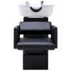 vidaXL Unitate de șamponare cu scaun de salon, piele ecologică
