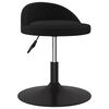vidaXL Scaun de bucătărie pivotant, negru, catifea