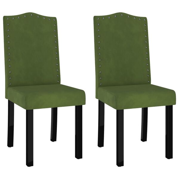 vidaXL Scaune de sufragerie, 2 buc., verde &icirc;nchis, catifea