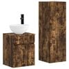 vidaXL Set de mobilier pentru baie 2 buc. Stejar fumuriu
