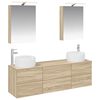 vidaXL Set de mobilier pentru baie 5 pcs Stejar Sonoma