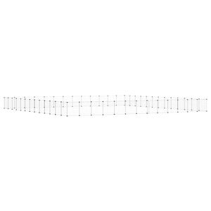 vidaXL Cușcă animale de companie cu ușă 52 panouri negru 455x455x35 cm oțel