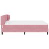vidaXL Pat cu arcuri cu saltea cu headboard Roz 140 x 200 cm Catifea