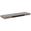 vidaXL Rafturi de perete suspendate, 2 buc., gri, 80x23,5x3,8 cm, MDF
