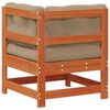 vidaXL Sofa de colț pentru grădină Lemn masiv de pin Maro Ceară