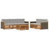 vidaXL Set de canapele de exterior 6 pcs Natural și gri deschis