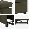vidaXL Pat canapea Verde Army 194 x 67 x 82 cm Material Huahua