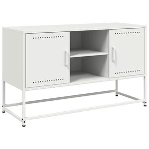 vidaXL Dulap TV, alb, 100,5x39x60,5 cm, oțel