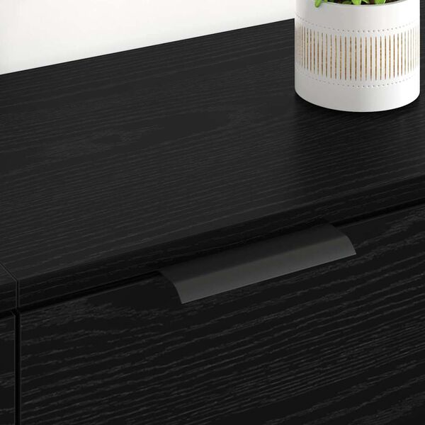 vidaXL Bufeturi 2 pcs Stejar Negru 60 x 30 x 70 cm Lemn compozit