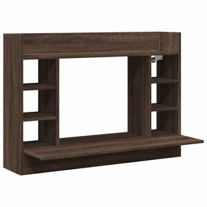 vidaXL Birou montat pe perete stejar maro 105x48x75cm lemn prelucrat