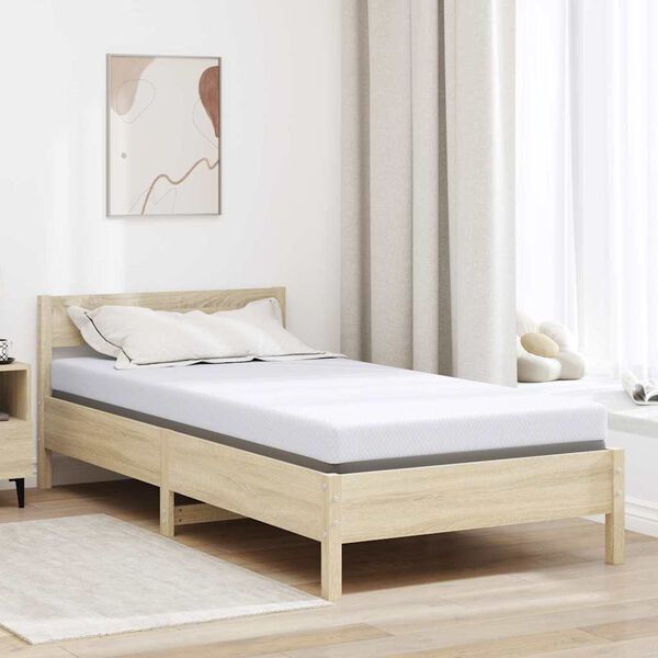 vidaXL Suport pentru saltea Alb 90 x 190 cm Material jacquard