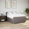 vidaXL Pat box spring cu saltea, gri taupe, 160x200 cm material textil