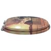 vidaXL Capac de toaletă cu &icirc;nchidere lentă Portocaliu 44 x 38 cm