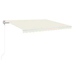 vidaXL Copertină automată cu LED & senzor v&acirc;nt, crem, 450x350 cm