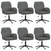 vidaXL Scaune birou cu rotire 6 buc. 54 x 55 x 90 cm Gri &icirc;nchis
