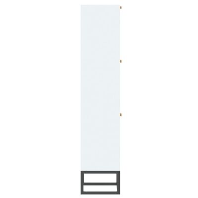 vidaXL Pantofar, alb, 52x25x120 cm, lemn prelucrat