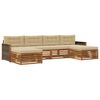 vidaXL Set de canapele de exterior 6 buc. Lemn Solid de Acacia