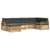 vidaXL Set de canapele de exterior 6 buc. Alb și antracit Poliester