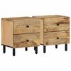 vidaXL Noptiere, 2 buc., 40x33x46 cm, lemn masiv de acacia