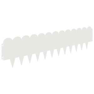 vidaXL Margine pentru gazon 10 pcs 103 x 25 cm Oțel Alb