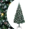 vidaXL Brad de Crăciun artificial Verde 240 cm PVC și Oțel și Plastic
