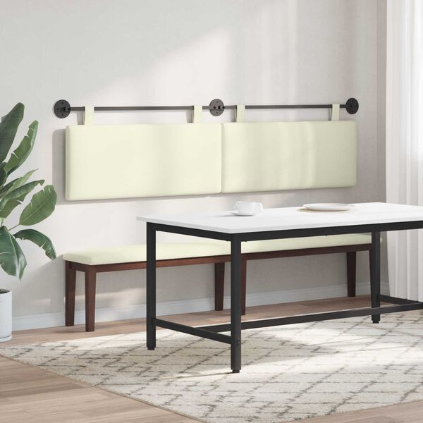 vidaXL Cap de pat suspendat Crem 210 x 55 x 5 cm Țesătură din corduroy