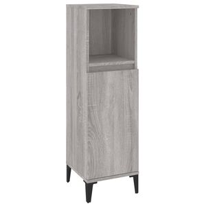 vidaXL Dulap de baie, gri sonoma, 30x30x100 cm, lemn prelucrat