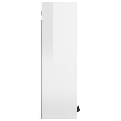 vidaXL Dulap de baie cu oglindă, alb extralucios, 64x20x67 cm