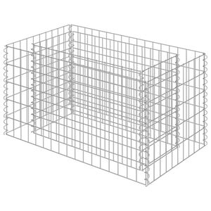 vidaXL Strat &icirc;nălțat gabion, 90 x 50 x 50 cm, oțel galvanizat
