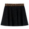 Fusta de copii cu talie leopard, negru, 92