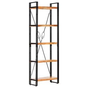 vidaXL Bibliotecă cu 5 rafturi, 60 x 30 x 180 cm, lemn masiv de acacia
