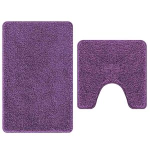 vidaXL Set de mochete anti-derapante pentru baie 2 pcs Violet PP