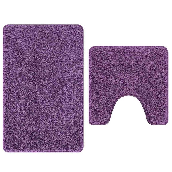 vidaXL Set de mochete anti-derapante pentru baie 2 pcs Violet PP