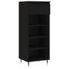 vidaXL Pantofar, negru, 40x36x105 cm, lemn compozit