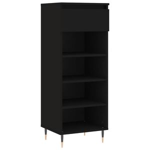 vidaXL Pantofar, negru, 40x36x105 cm, lemn compozit