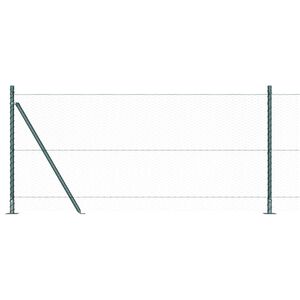 vidaXL Gard hexagonal cu bază din beton 100 x 1 m Oțel cu strat de PVC