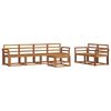 vidaXL Set de canapele de exterior 7 pcs natural Lemn Solid de Acacia