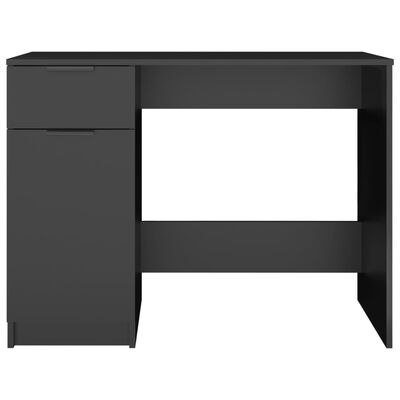 vidaXL Birou, negru, 100x50x75 cm, lemn prelucrat