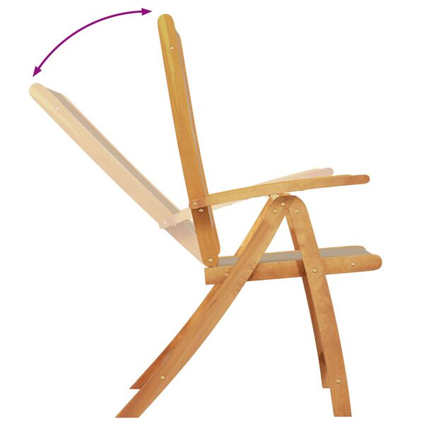 vidaXL Scaune de grădină pliabile 6 buc. lemn masiv acacia & textilenă