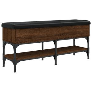 vidaXL Bancă de pantofi, stejar maro, 102x32x45 cm, lemn prelucrat
