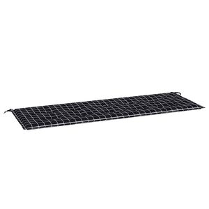 vidaXL Pernă bancă de grădină negru carouri 150x50x3 cm textil oxford