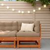 vidaXL Sofa de colț pentru grădină Lemn masiv de pin Maro Ceară