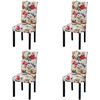 vidaXL Scaune de bucătărie, 4 buc., multicolor, material textil
