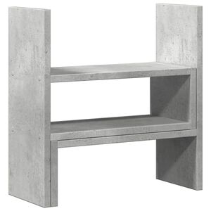vidaXL Organizator birou, gri beton, 40x17x41 cm, lemn prelucrat