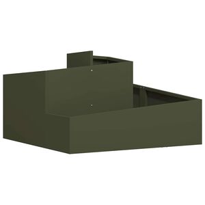 vidaXL Vază pentru Grădină Verde măsliniu 80 x 80 x 50 cm