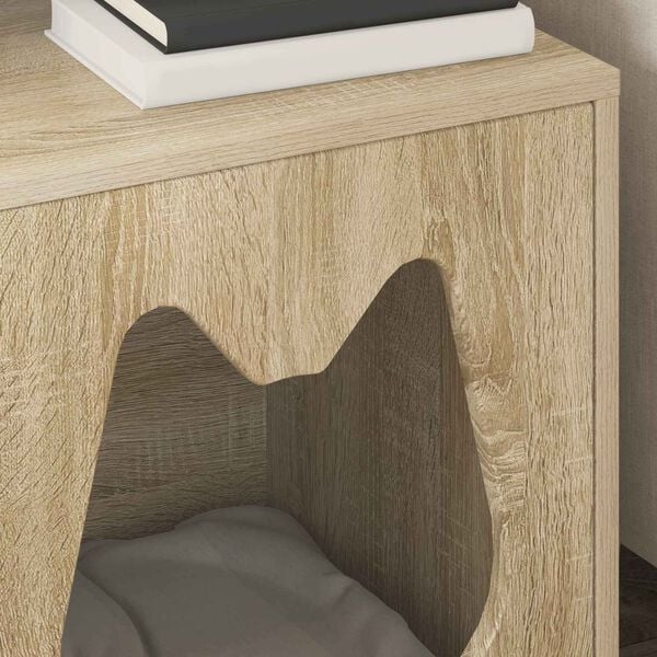 vidaXL Casa pentru pisici Sonoma 42,5 x 40 x 53,5 cm Lemn compozit