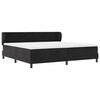 vidaXL Pat cu arcuri cu saltea cu headboard Negru 200 x 200 cm Catifea